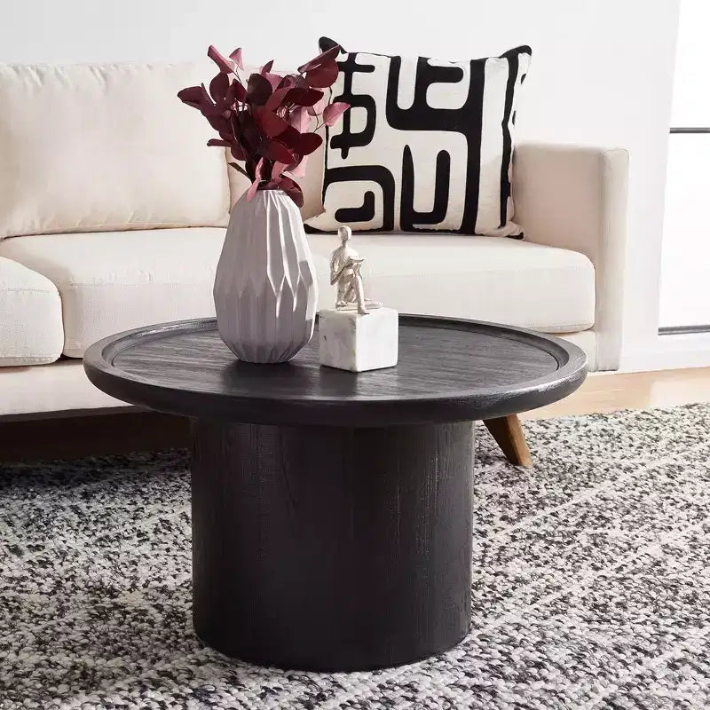 Table basse ronde style rustique/ferme