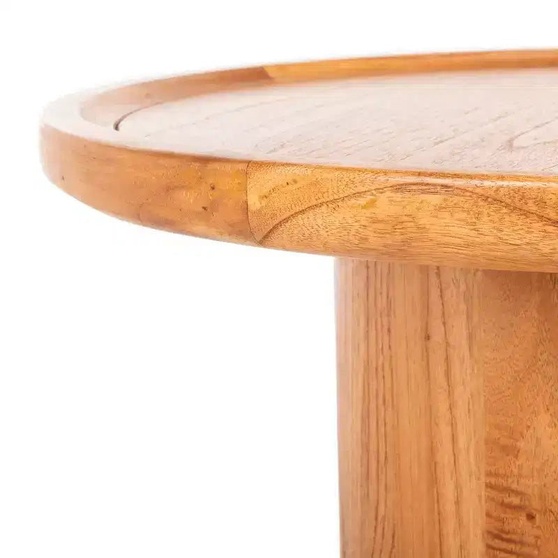 Table basse ronde style rustique/ferme