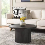 Table basse ronde style rustique/ferme