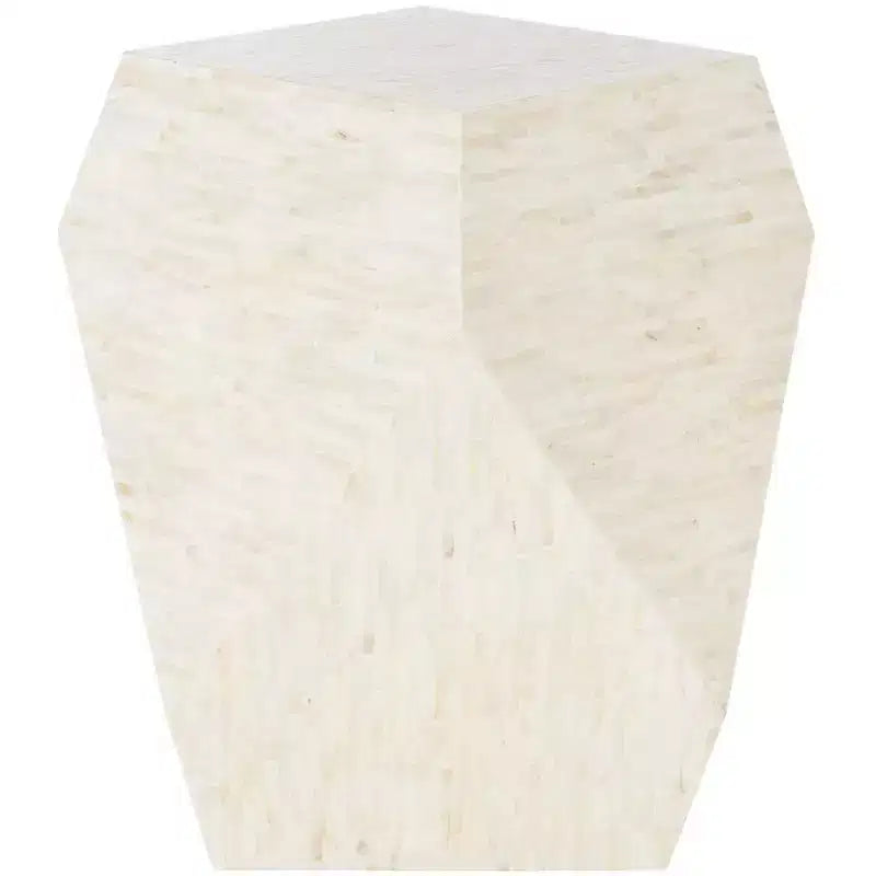 Lea Mosaic Geometric Side Table - TRB1010A - Multi/Light Beige - Safavieh