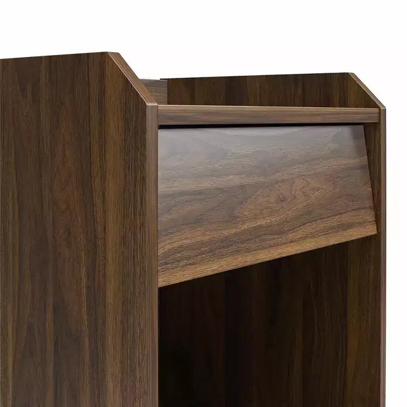 Table de chevet enfant en noyer, style moderne du milieu du siècle, avec tiroir