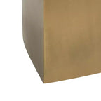 Table basse contemporaine en fer, finition laiton antique