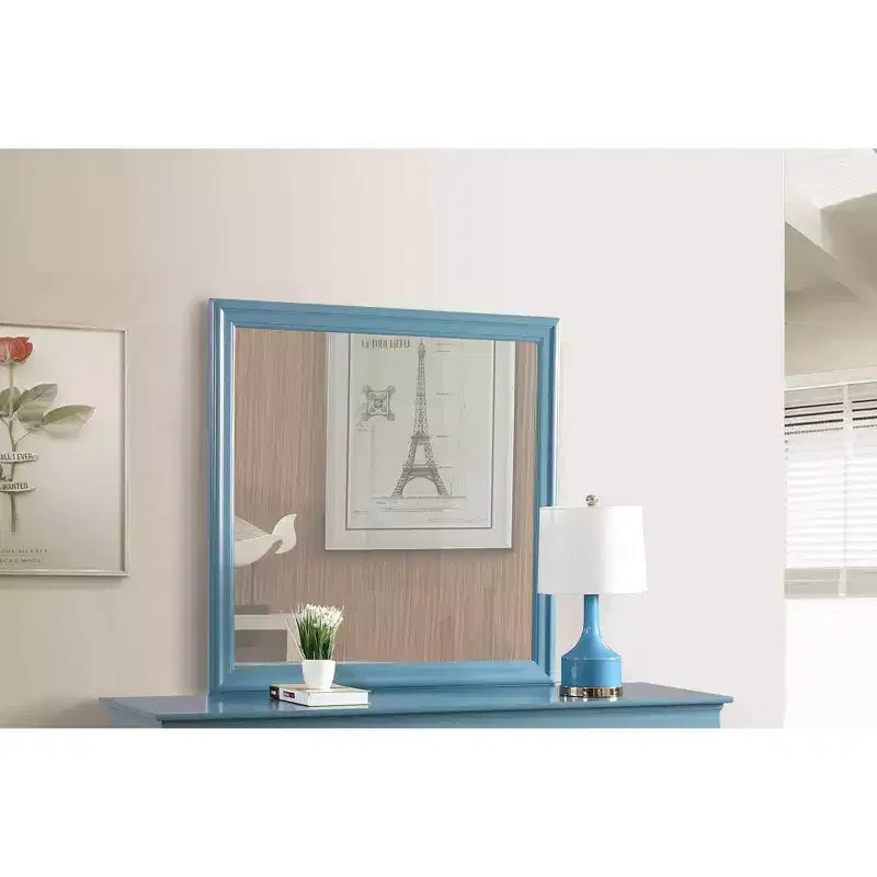 Miroir de commode encadré carré classique 38"x38"
