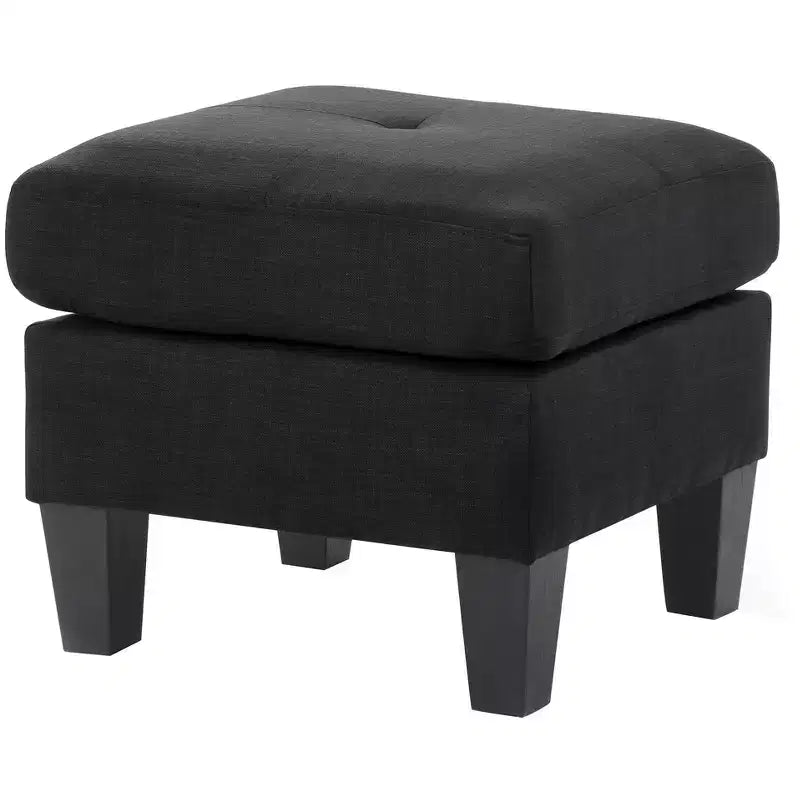 Passion Furniture Newbury Polyester Upholstered Ottoman