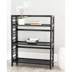 Petite Bibliothèque Ouverte 3 Étagères Laquée Noire
