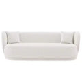 Siri Contemporary Linen Upholstered Sofa with Pillows - Manhattan Comfort
