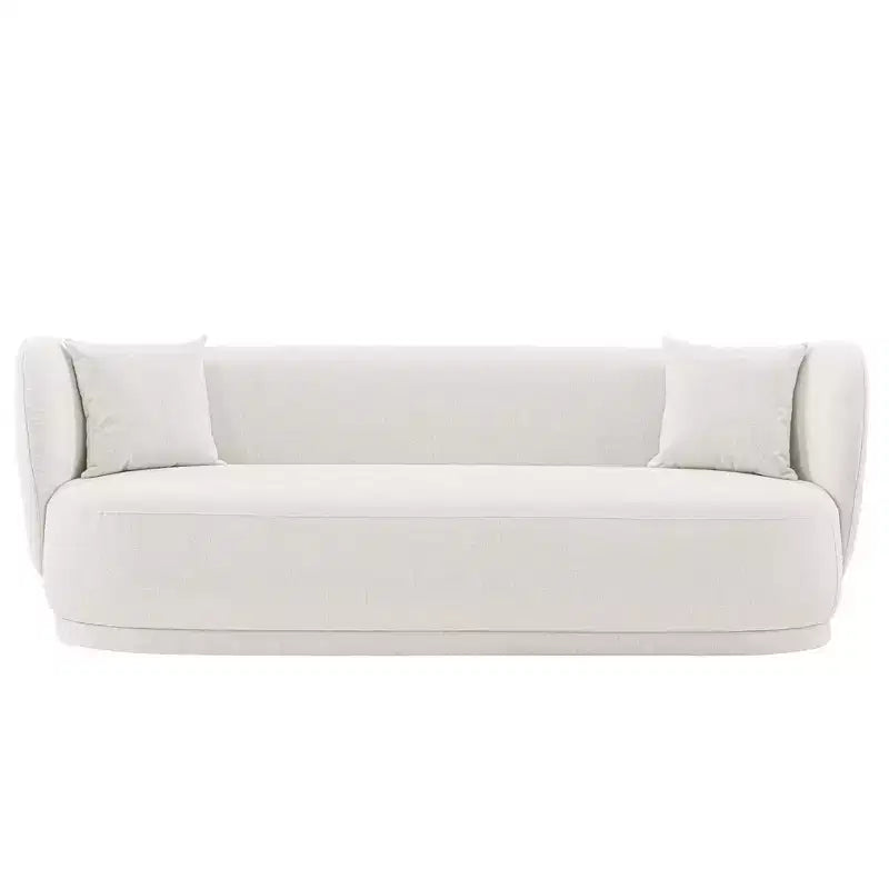 Siri Contemporary Linen Upholstered Sofa with Pillows - Manhattan Comfort