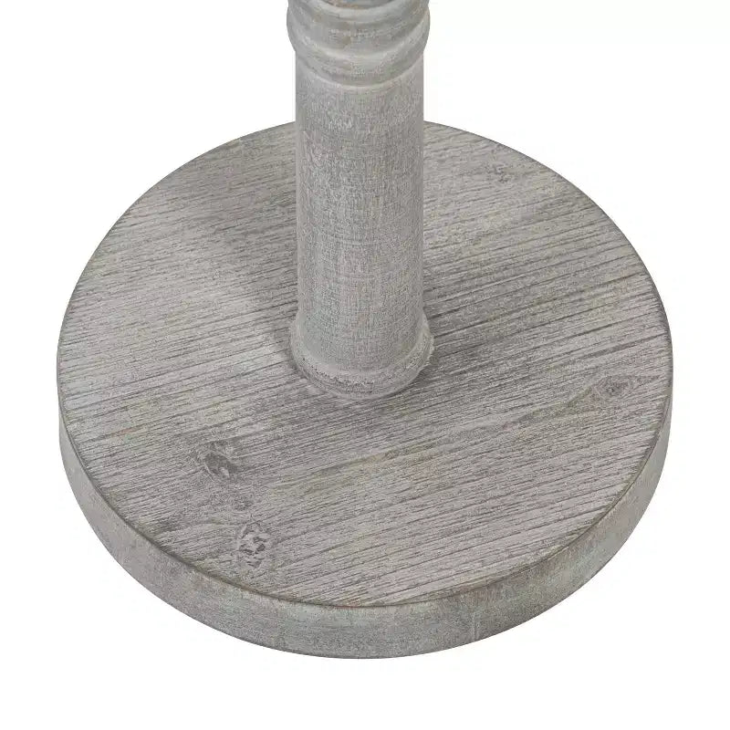 Table d'appoint sur pied de style ferme, gris vieilli
