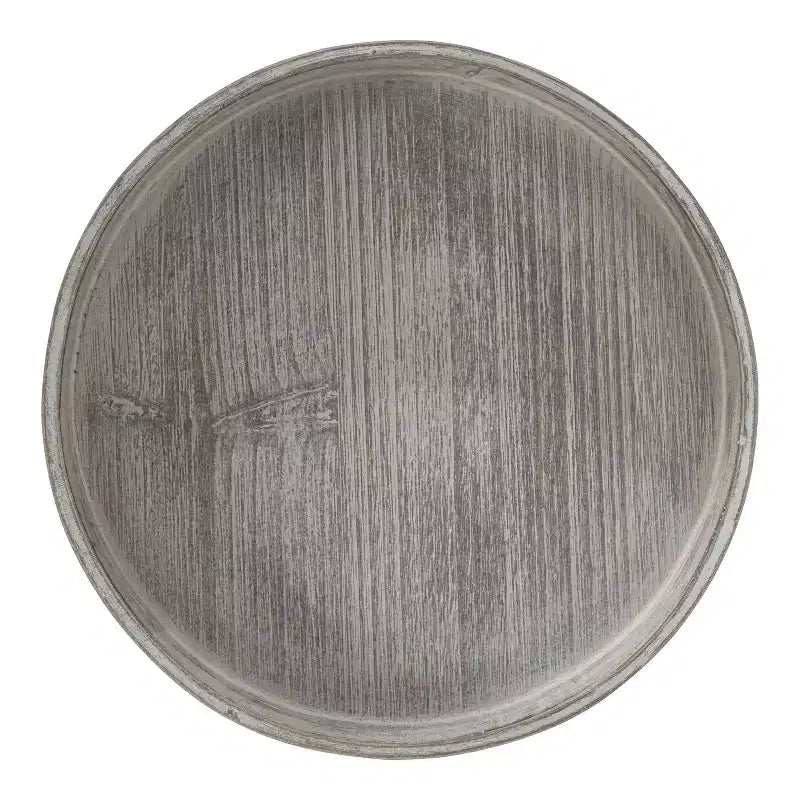 Table d'appoint sur pied de style ferme, gris vieilli