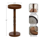 Table d'appoint sur pied de style ferme, gris vieilli