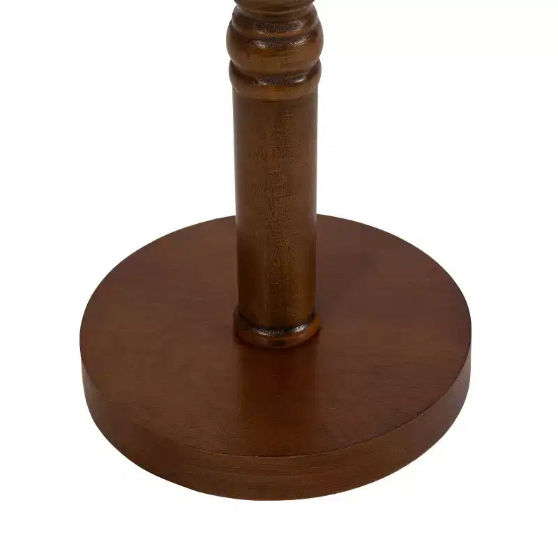 Table d'appoint sur pied de style ferme, gris vieilli