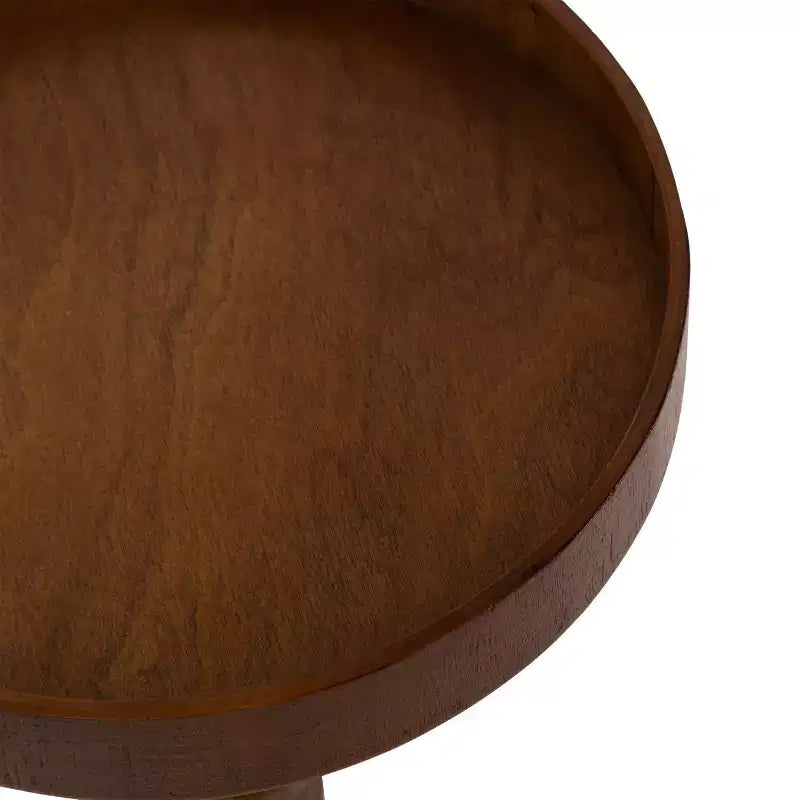 Table d'appoint sur pied de style ferme, gris vieilli
