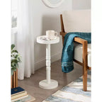 Table d'appoint sur pied de style ferme, gris vieilli