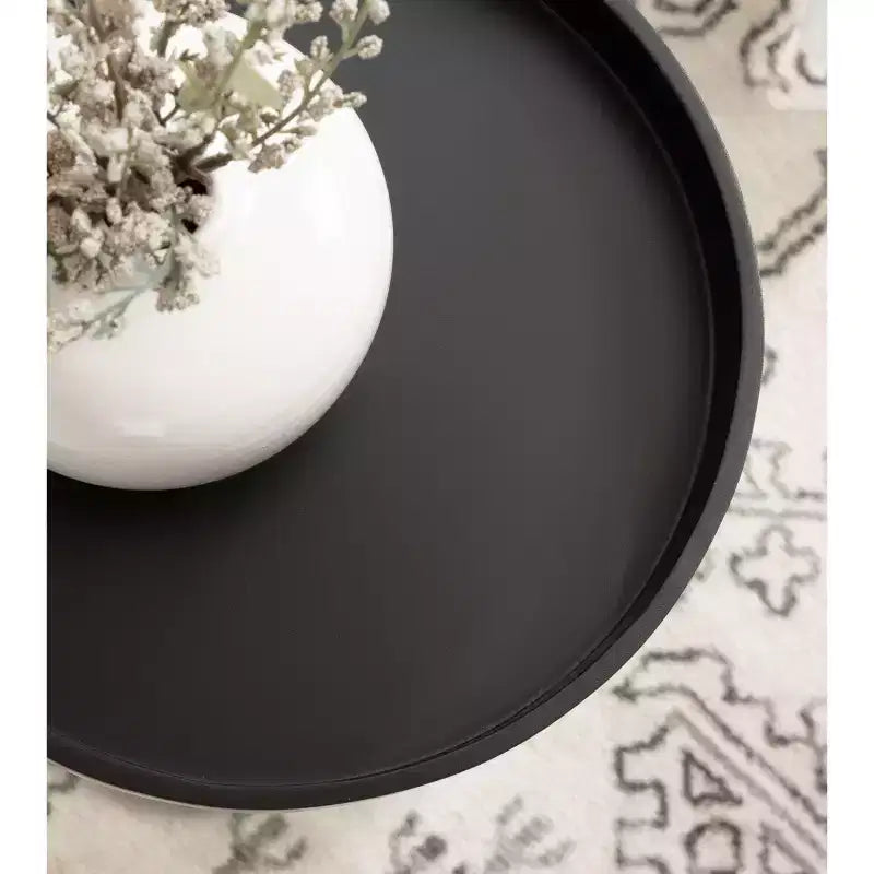 Table d'appoint sur pied de style ferme, gris vieilli