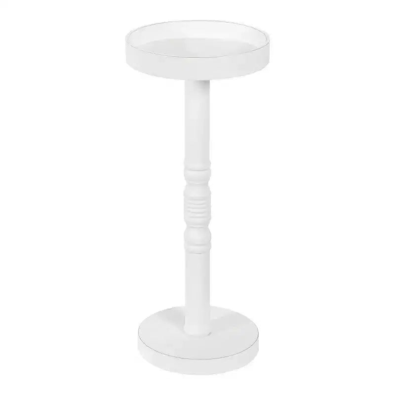 Table d'appoint sur pied de style ferme, gris vieilli