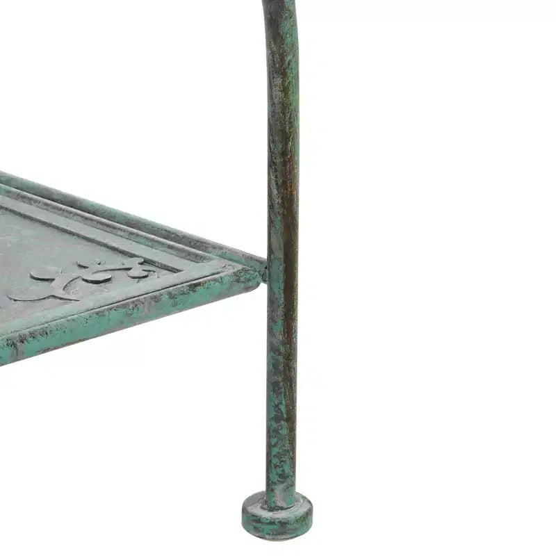 Étagère à 4 niveaux en fer, intérieure/extérieure, blanc antique