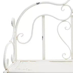 Étagère à 4 niveaux en fer, intérieure/extérieure, blanc antique
