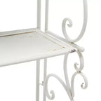 Étagère à 4 niveaux en fer, intérieure/extérieure, blanc antique