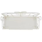 Étagère à 4 niveaux en fer, intérieure/extérieure, blanc antique