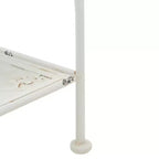 Étagère à 4 niveaux en fer, intérieure/extérieure, blanc antique