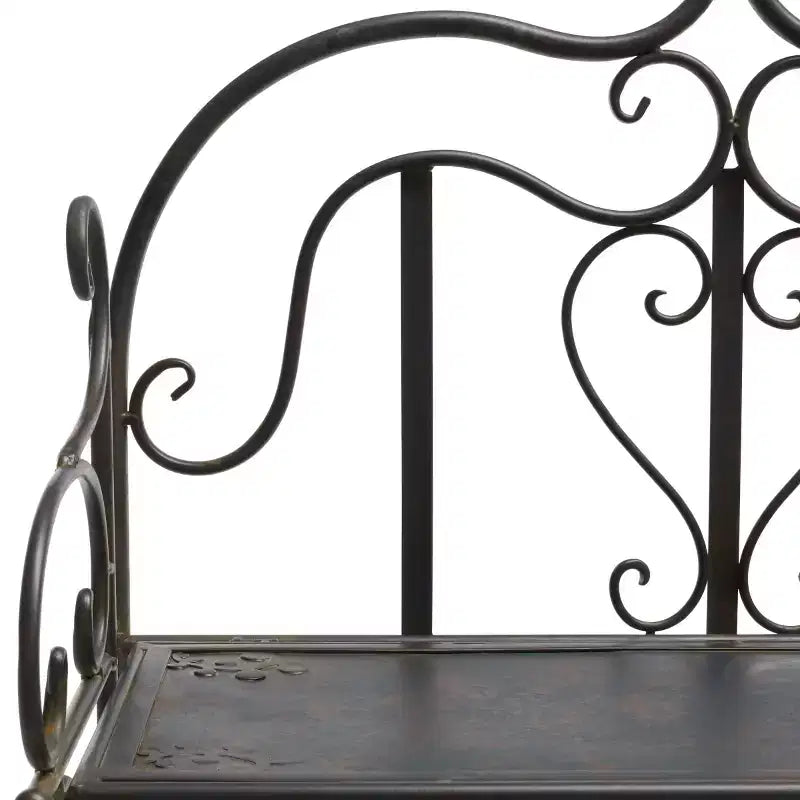 Étagère à 4 niveaux en fer, intérieure/extérieure, blanc antique