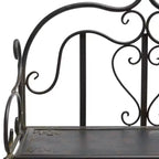 Étagère à 4 niveaux en fer, intérieure/extérieure, blanc antique