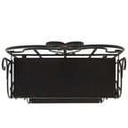 Étagère à 4 niveaux en fer, intérieure/extérieure, blanc antique