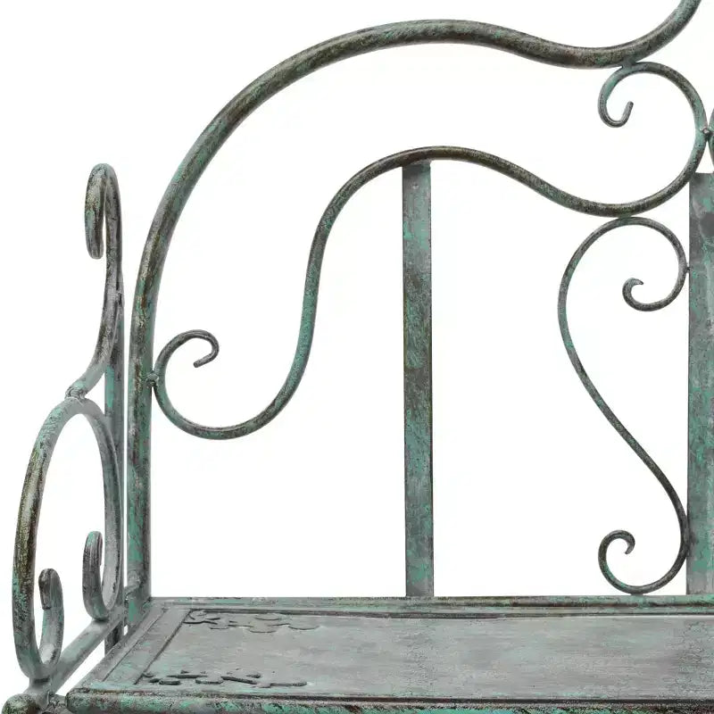 Étagère à 4 niveaux en fer, intérieure/extérieure, blanc antique