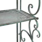 Étagère à 4 niveaux en fer, intérieure/extérieure, blanc antique