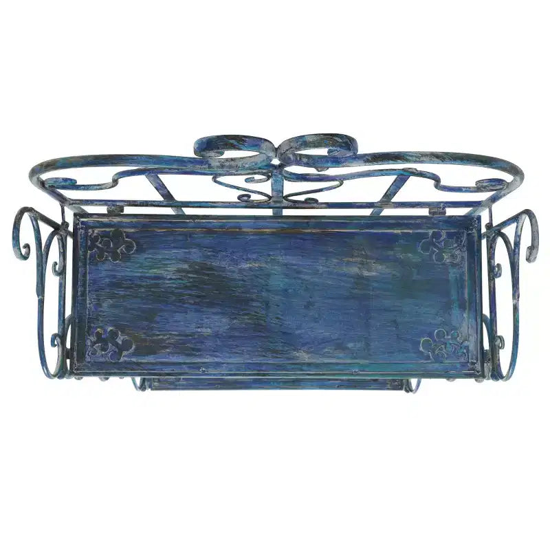 Étagère à 4 niveaux en fer, intérieure/extérieure, blanc antique