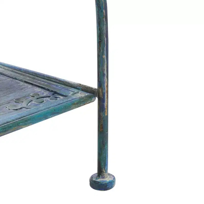Étagère à 4 niveaux en fer, intérieure/extérieure, blanc antique