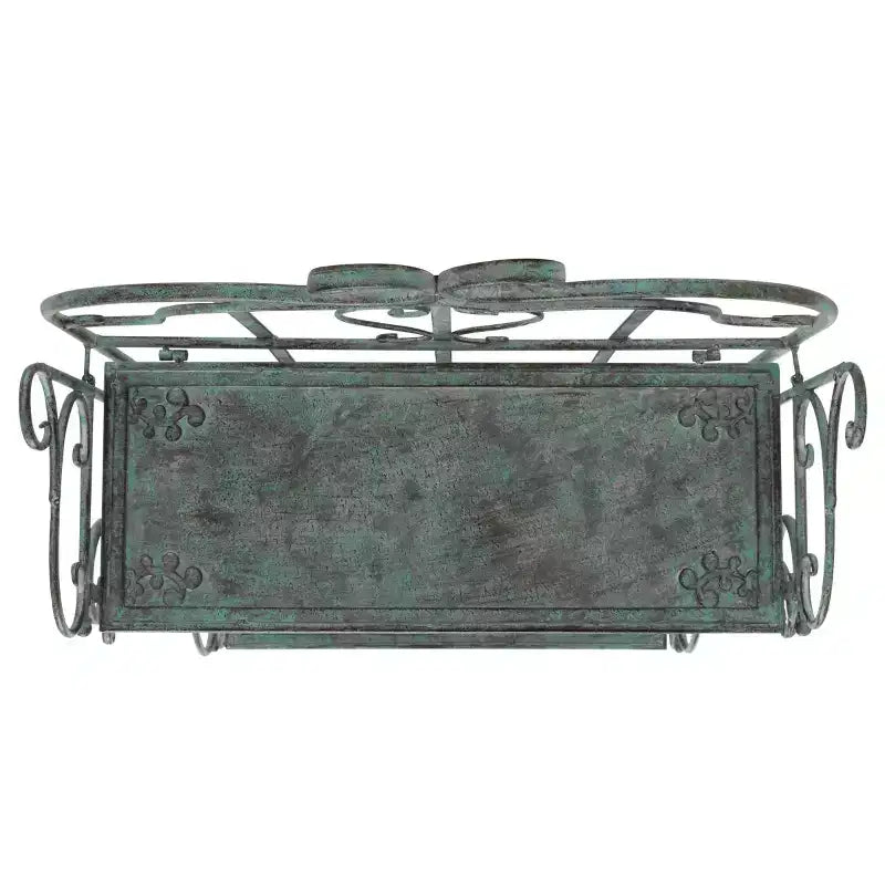 Étagère à 4 niveaux en fer, intérieure/extérieure, blanc antique