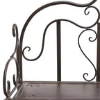 Étagère à 4 niveaux en fer, intérieure/extérieure, blanc antique