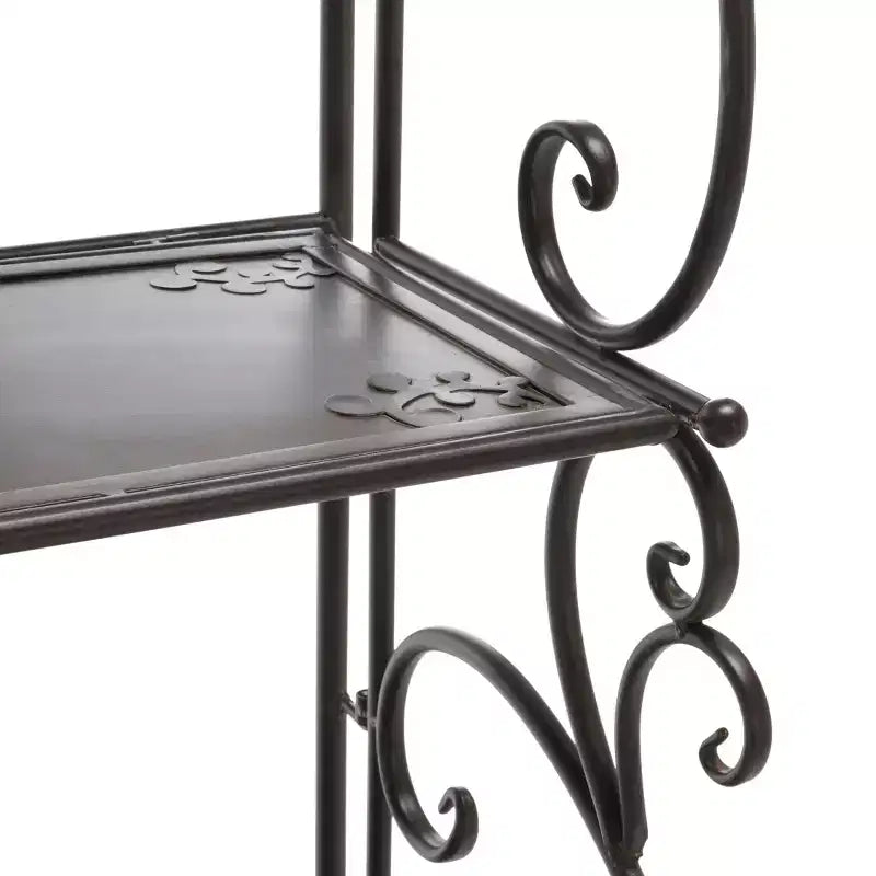 Étagère à 4 niveaux en fer, intérieure/extérieure, blanc antique