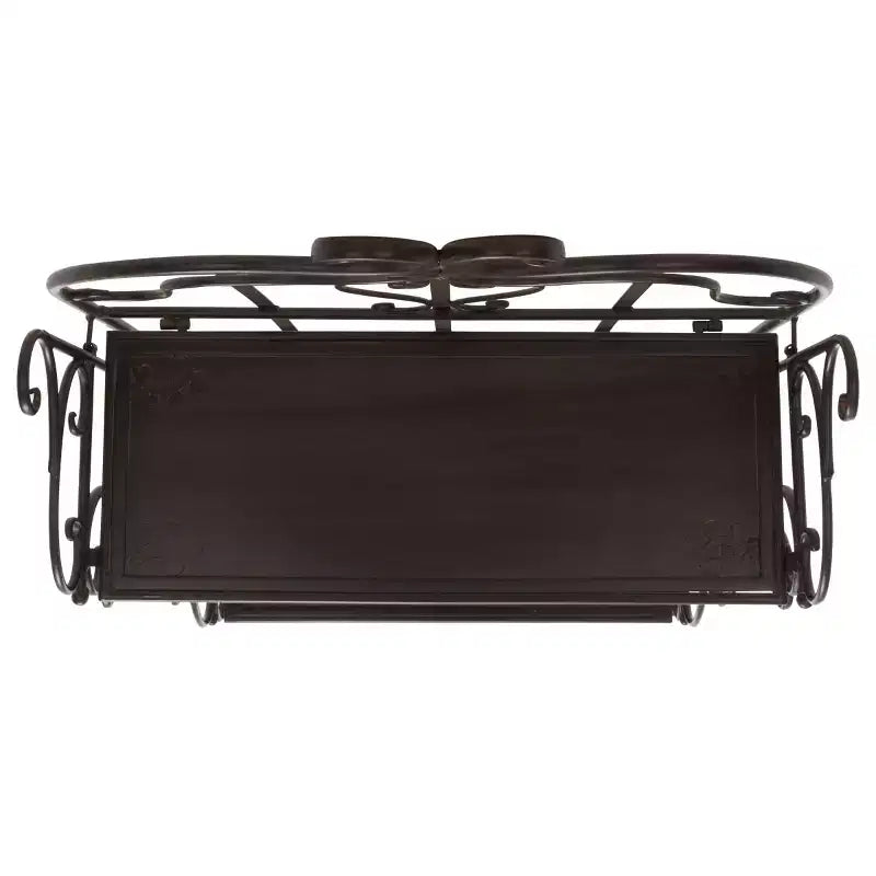 Étagère à 4 niveaux en fer, intérieure/extérieure, blanc antique