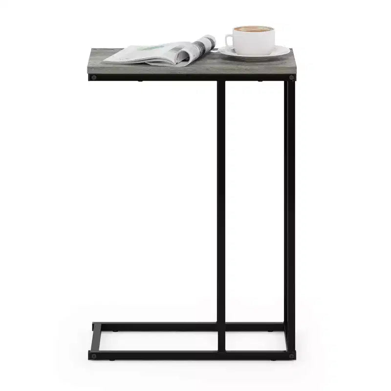 Table d'appoint de canapé moderne en chêne français gris