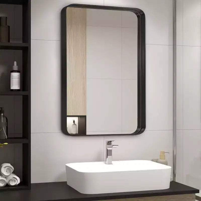 Miroir de courtoisie rectangulaire en métal pour salle de bain 32"x50"