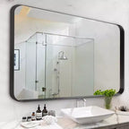 Miroir de courtoisie rectangulaire en métal pour salle de bain 32"x50"