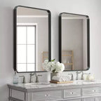 Miroir de courtoisie rectangulaire en métal pour salle de bain 32"x50"